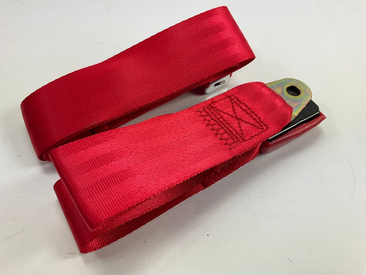 Safe-T-Boy STBSB2LSRD 2-point Red Lap Seat Belt With Buckle, Hot Rod, Rat Rod