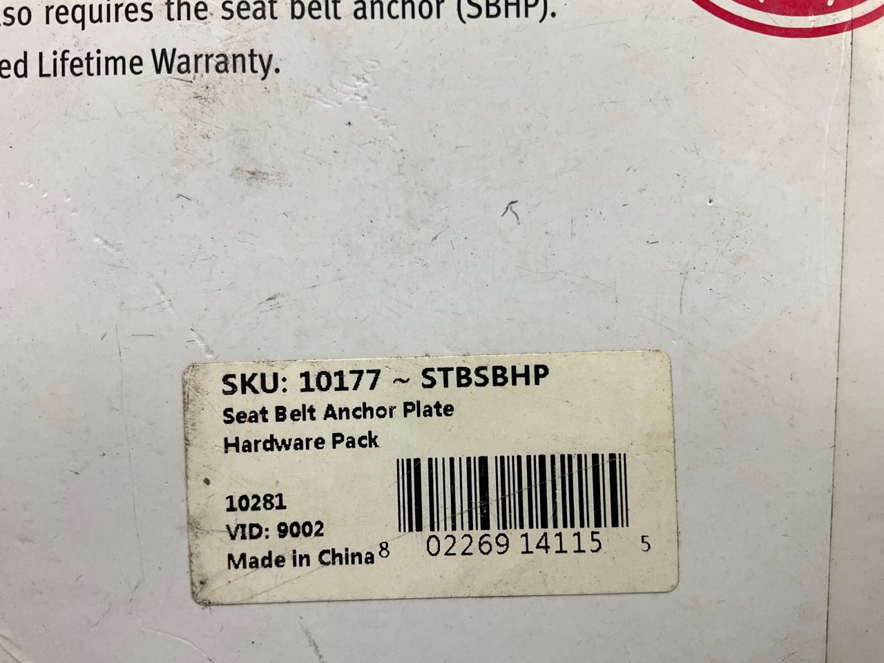 Safe-T-Boy STBSBHP Seat Belt Anchor Plates With Bolts