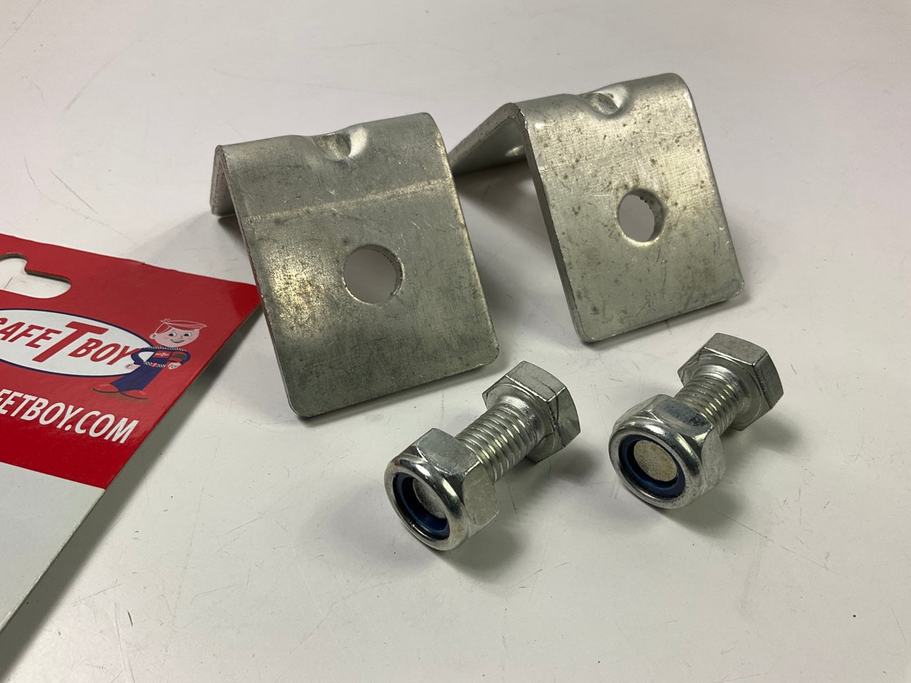 Safe-T-Boy STBSBHPA ANGLED Seat Belt Anchor Plate Hardware Kit Rat Rod, Hot Rod