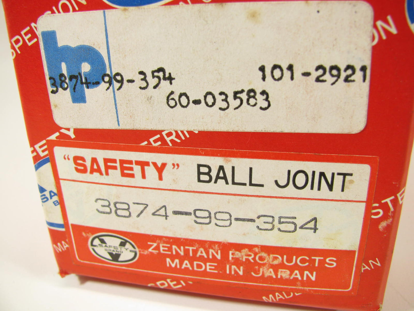 Safety Brand 3874-99-354 FRONT UPPER Suspension Ball Joint