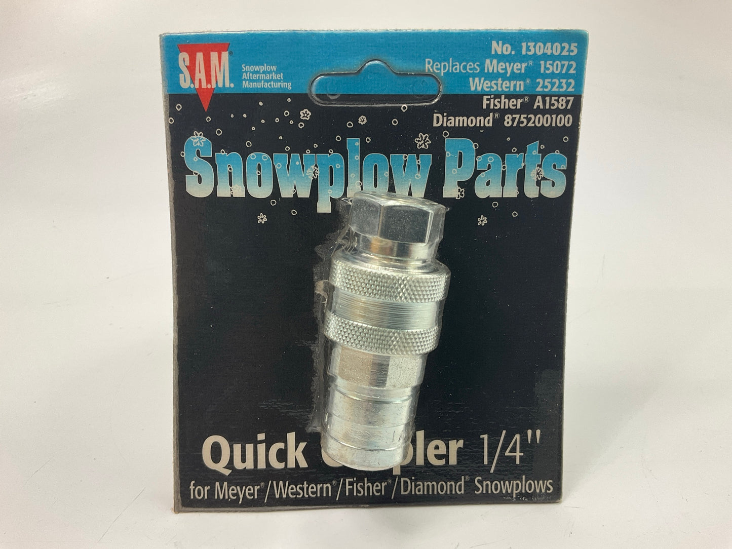 SAM 1304025 1/4'' Hydraulic Quick Coupler Replaces Meyer 15072, Western 25232