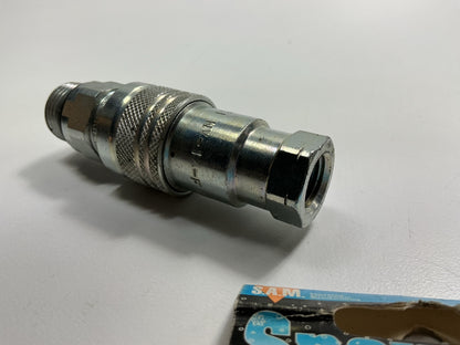 SAM 1304028C 1/4'' NPT Coupler, Male Block W/ Female Hose Replaces Meyer 15848C
