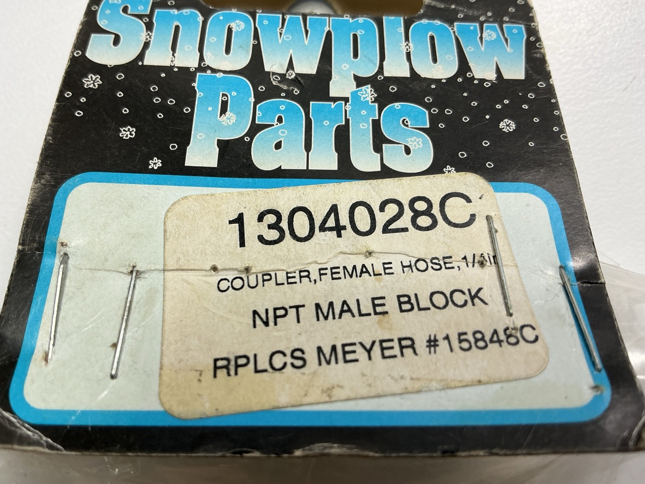 SAM 1304028C 1/4'' NPT Coupler, Male Block W/ Female Hose Replaces Meyer 15848C