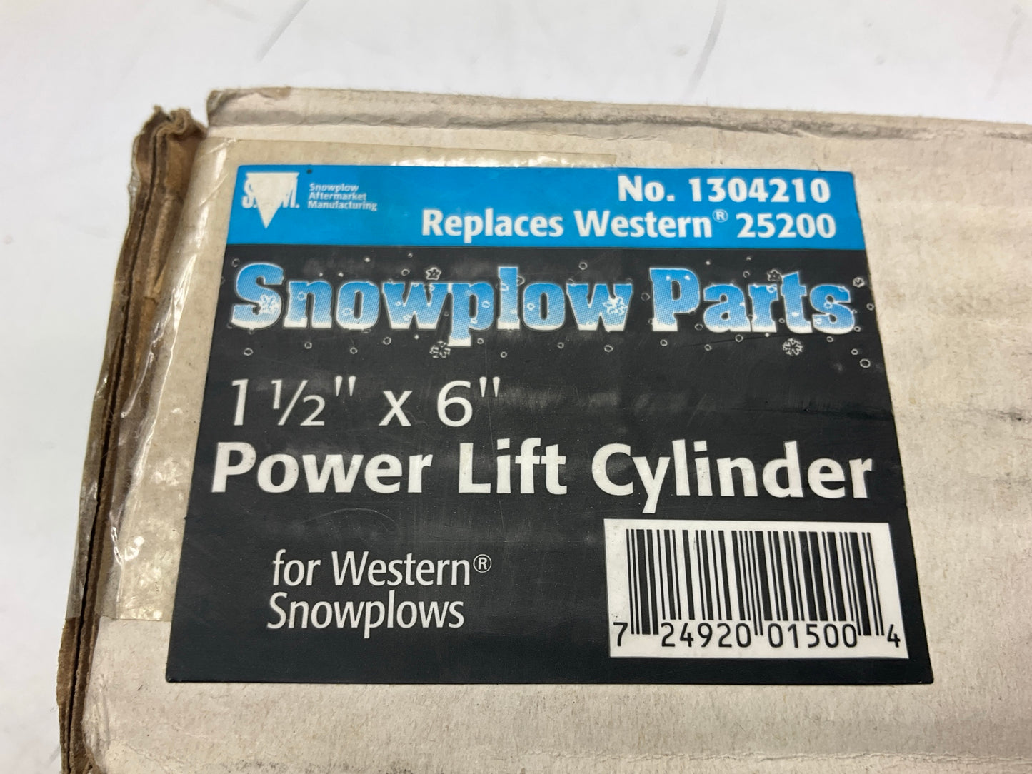 SAM 1304210 1-1/2 X 6'' Lift Snow Plow Cylinder Replaces Western 25200