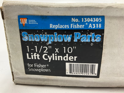 NEW - SAM 1304305 Replacement Snow Plow Hydraulic Cylinder 1.5'' X 10''