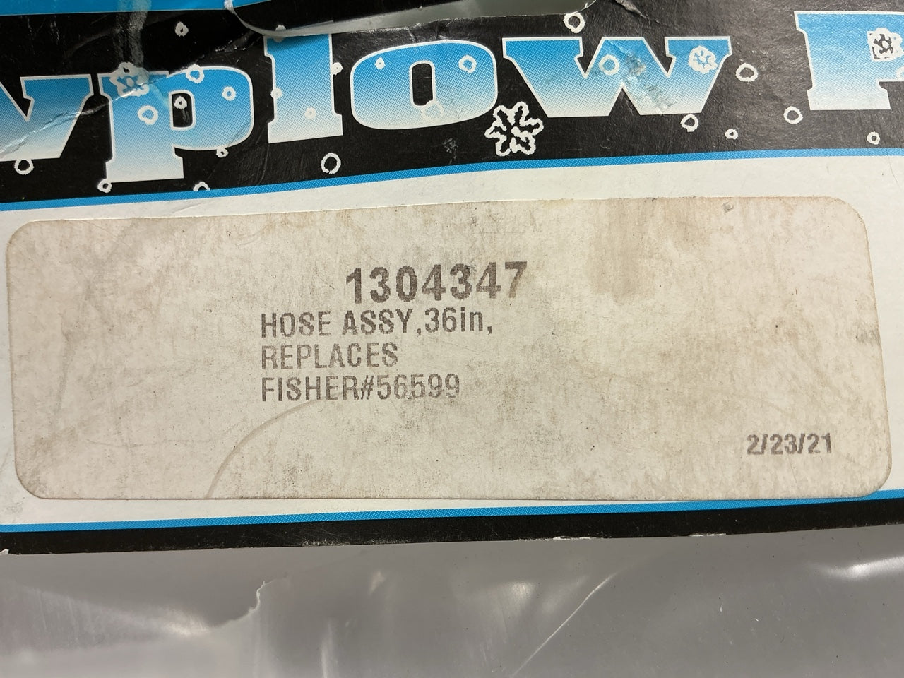 1304347 - 36'' Long Snow Plow Hydraulic Hose W/  FJIC Ends Replaces Fisher 56599