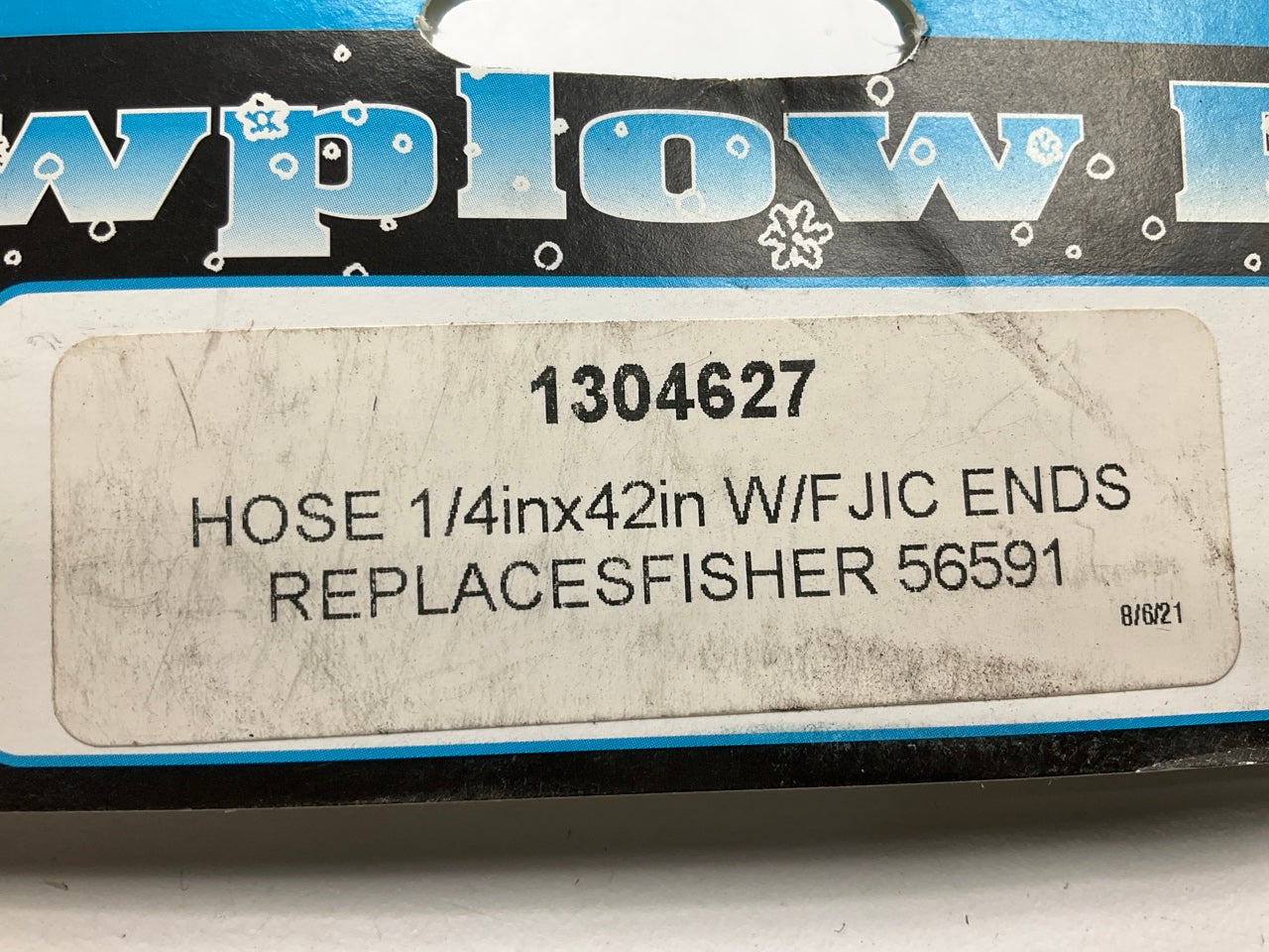 SAM 1304627 Replacement Snow Plow Hose For Fisher Plows, 1/4'' X 42'' W/ FJIC Ends