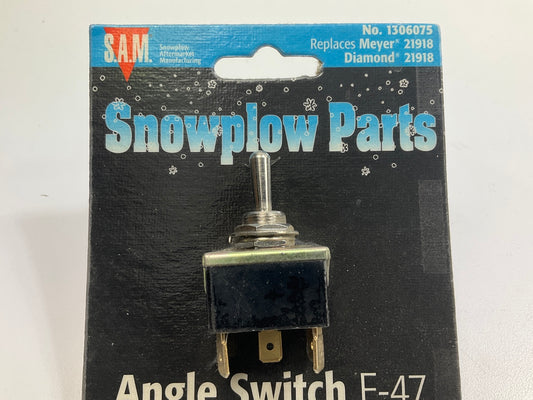 SAM 1306075 Snow Plow Angle Toggle Switch E-47 Replaces Meyer / Diamond 21918