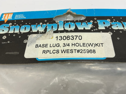 SAM 1306370 Snow Plow Base Lug Kit 3/4'' Hole W/ O-Ring Replaces Western 25968