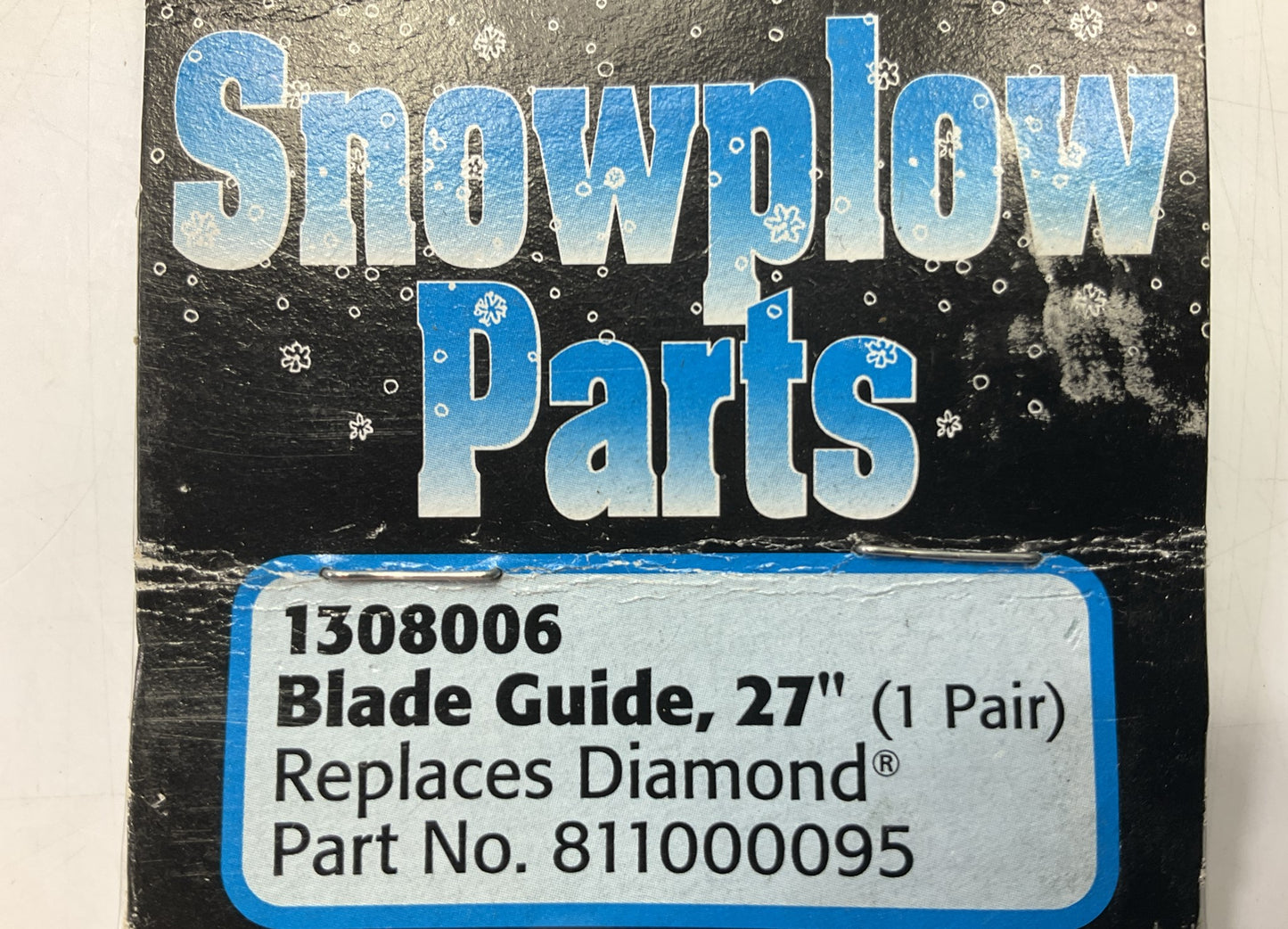SAM 1308006 - 27'' Yellow Snow Plow Blade Guide Replaces Diamond 811000095 - PAIR