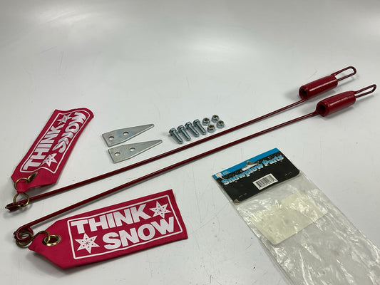 (2) SAM 1308210 24'' SNOW PLOW BLADE MARKER GUIDES W/ Flags Western # 59700