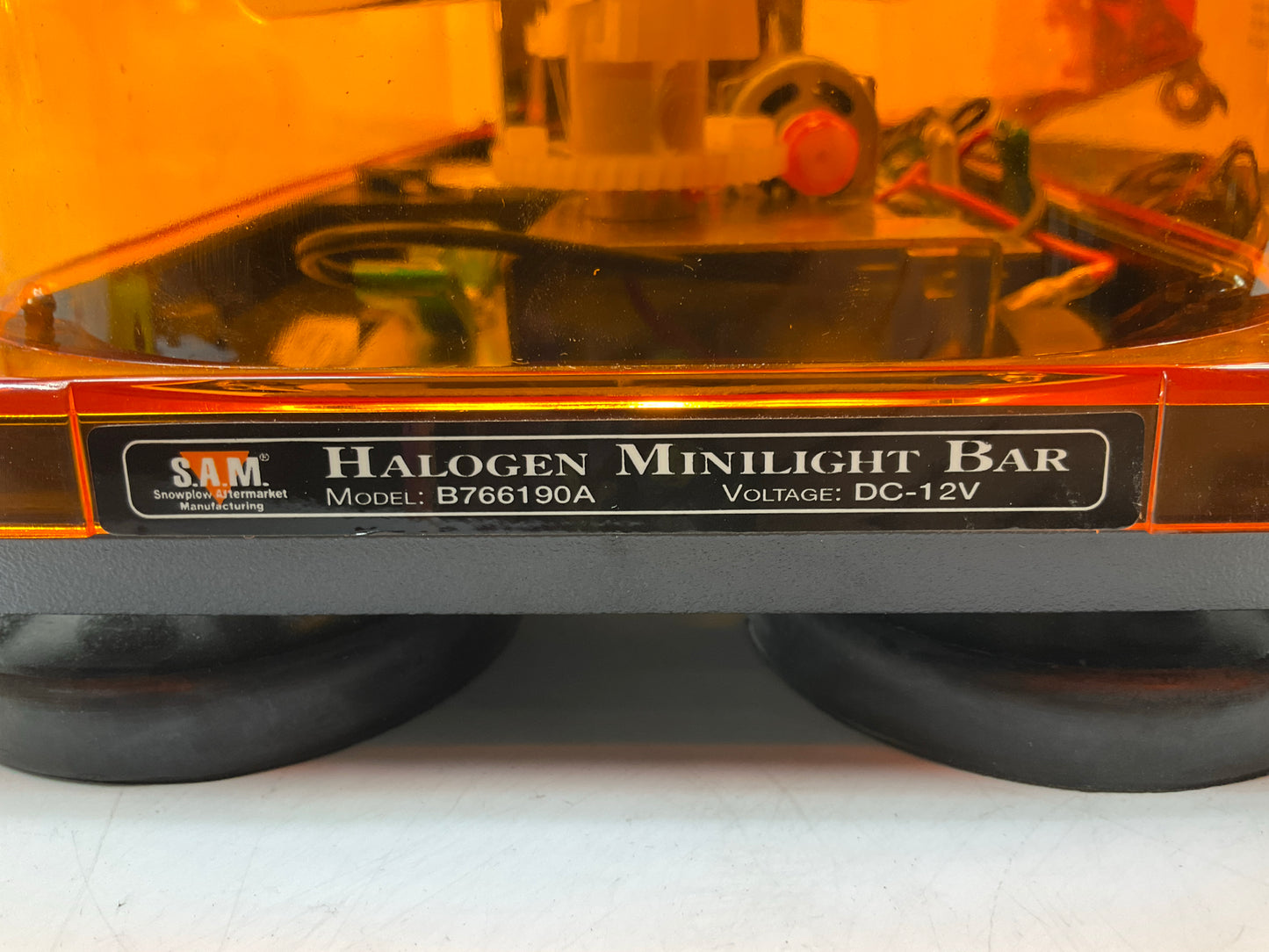 SAM B766190A Portable Snow Plow Halogen Amber Minilight Lamp Bar