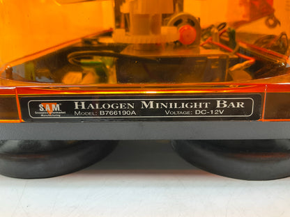 SAM B766190A Portable Snow Plow Halogen Amber Minilight Lamp Bar