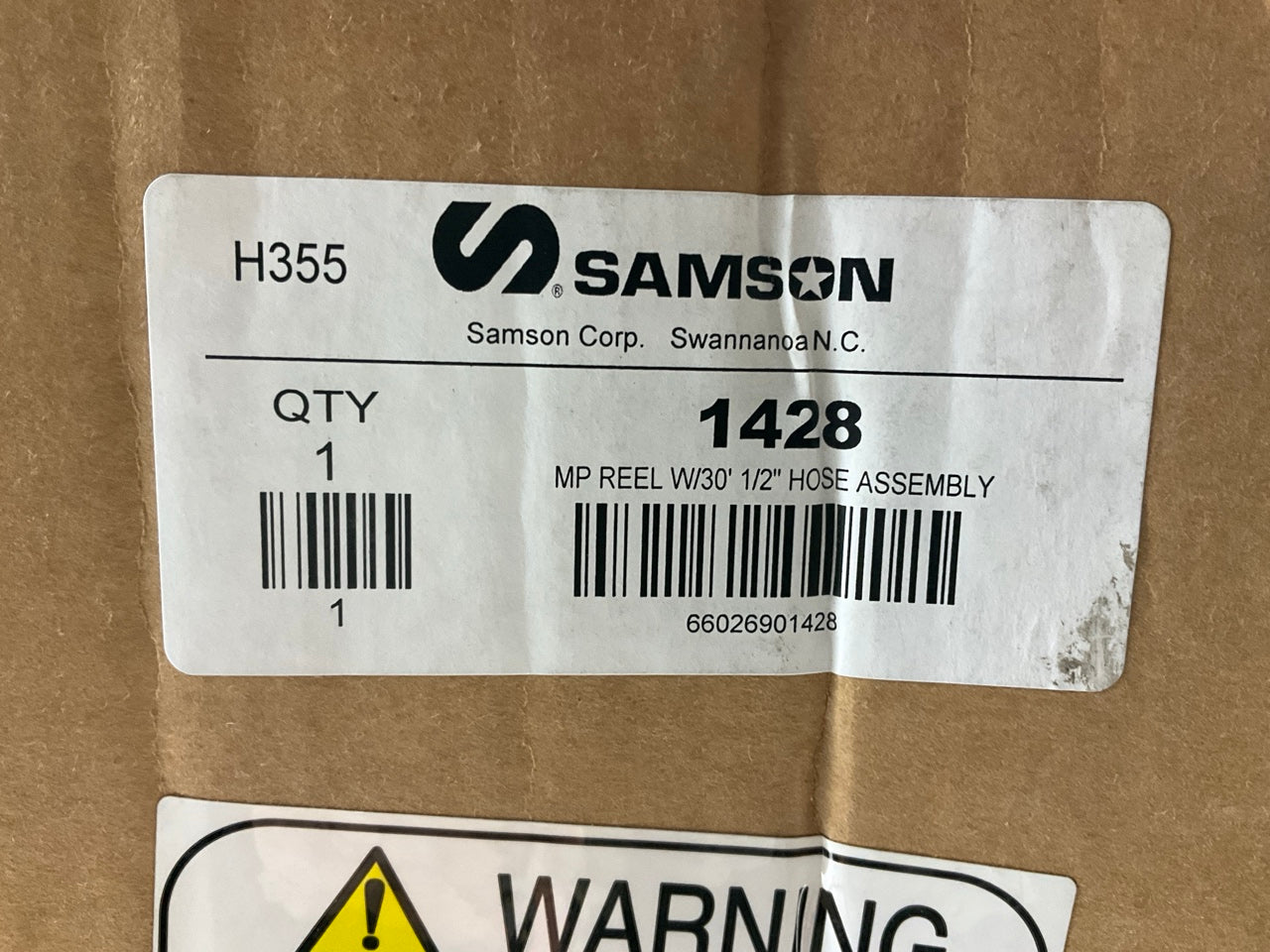 Samson 1428 1400 Series Medium Pressure Reel W/ 30' X 1/2'' Hose, 2000 PSI
