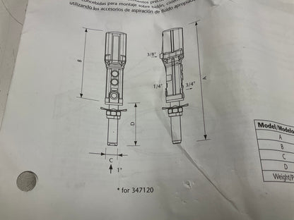 Samson 347120 PumpMaster 4 5:1- Stub Oil Pump W/ Bung Adaptor