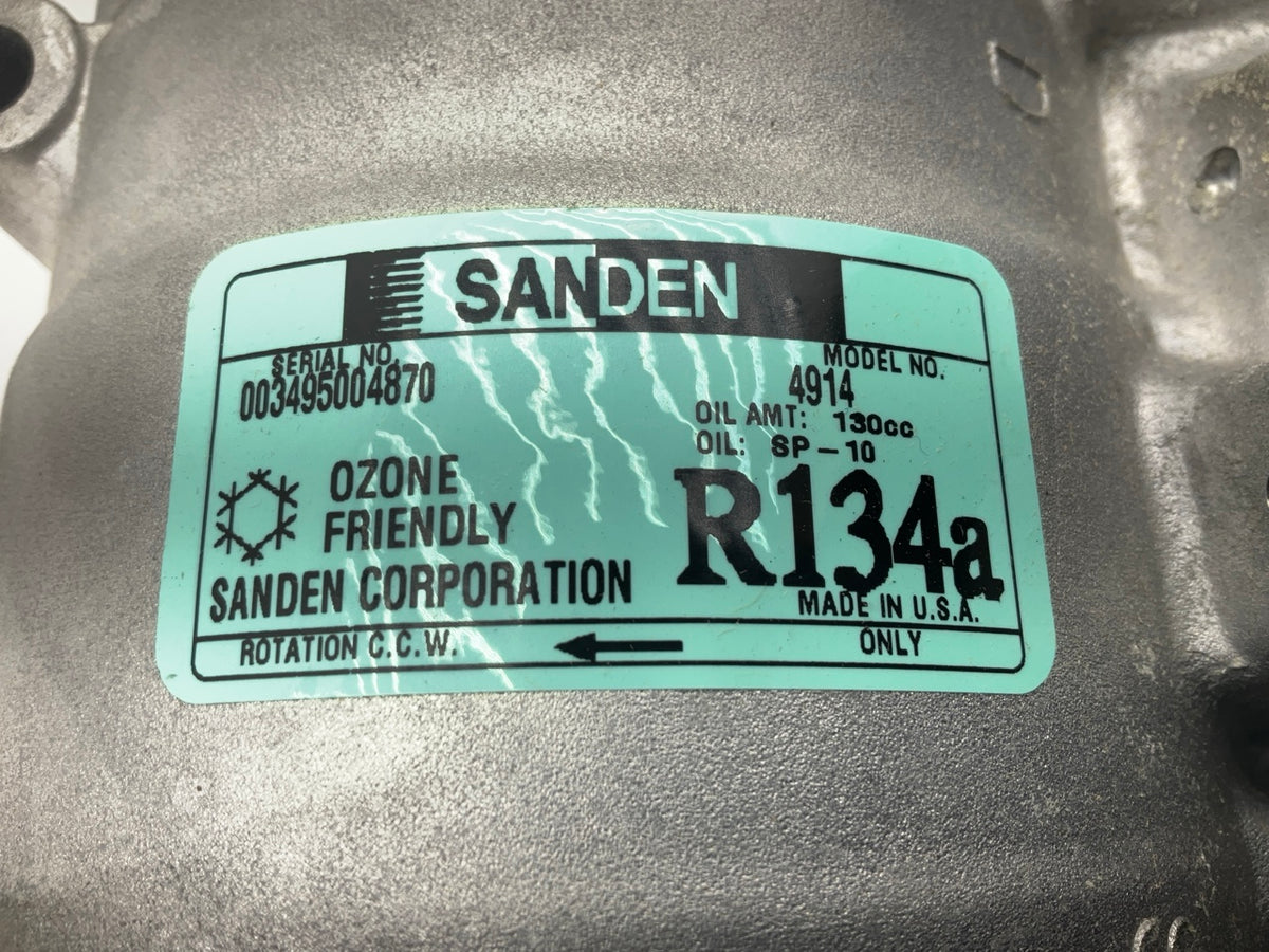 Sanden 4914 OEM A/C Compressor With Clutch - 01-05 Honda Civic W/1.7l Engine