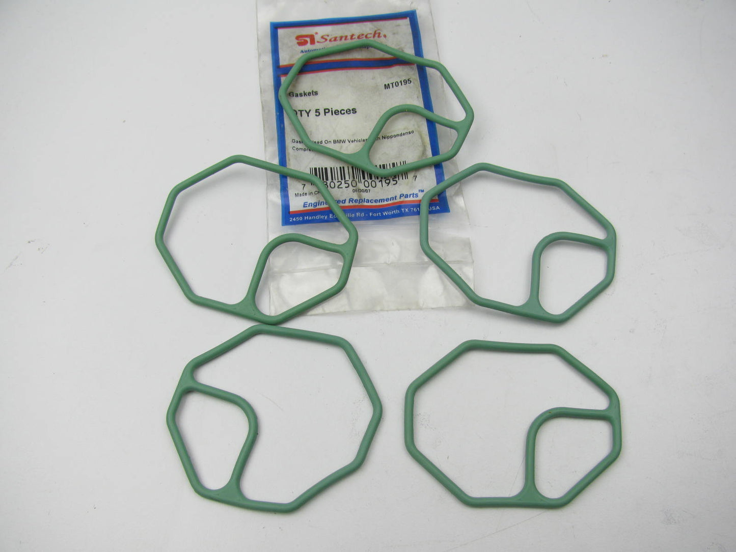 (5) Santech MT0195 A/C Compressor Manifold Gasket For 10PA15C 10PA17C BMW