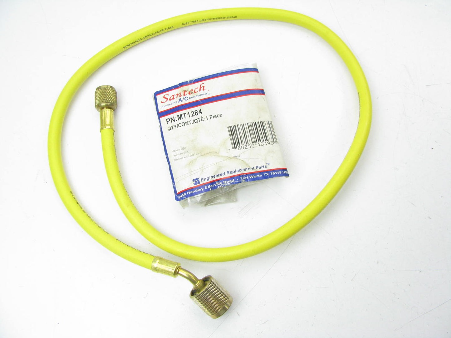 Santech MT1284 Vintage Yellow Refrigerant Hose 36'' With Anti-Blowback