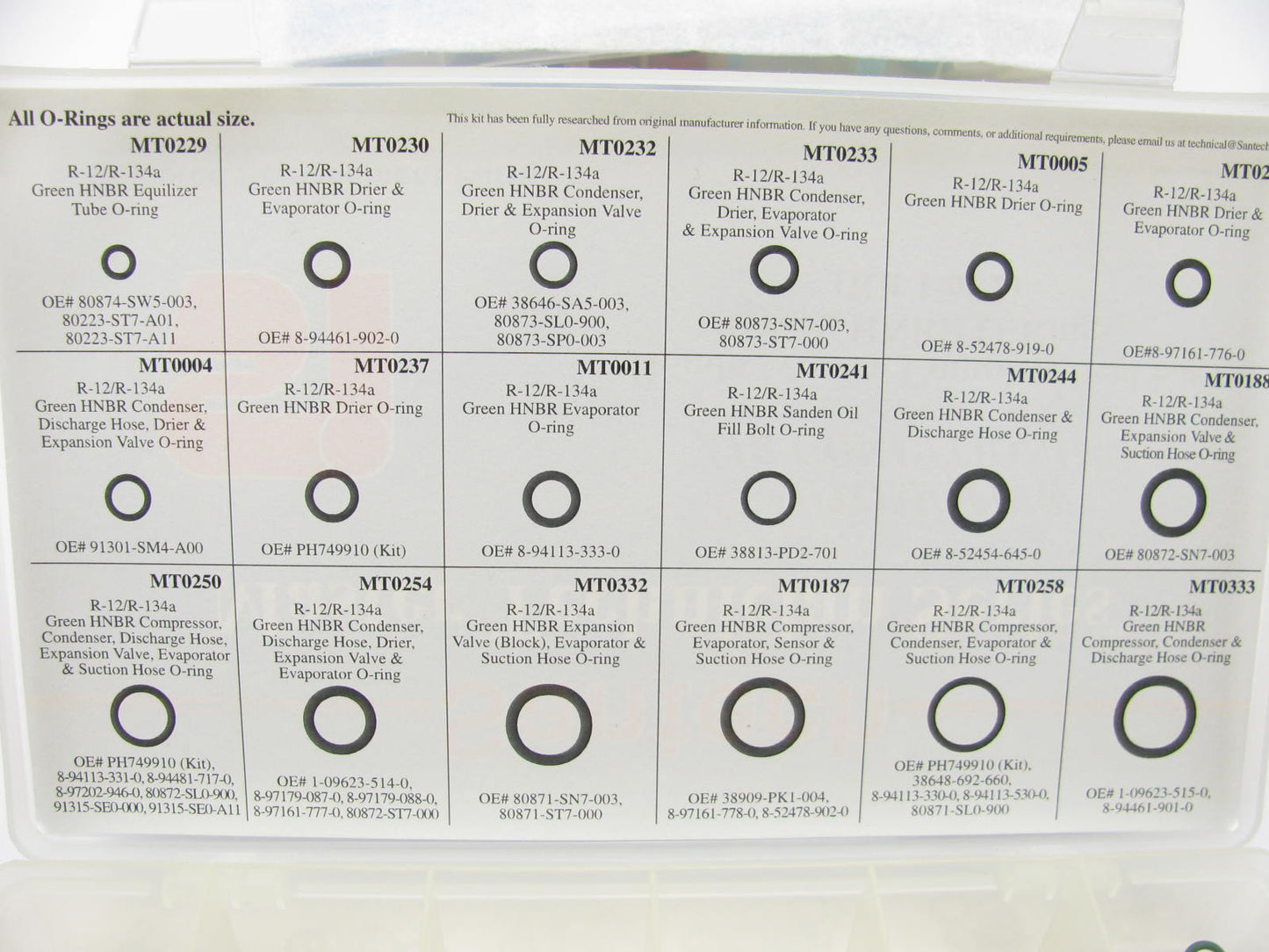 Santech MT9542 Air Conditioning A/C Complete Master Seal Kit For Honda & Acura