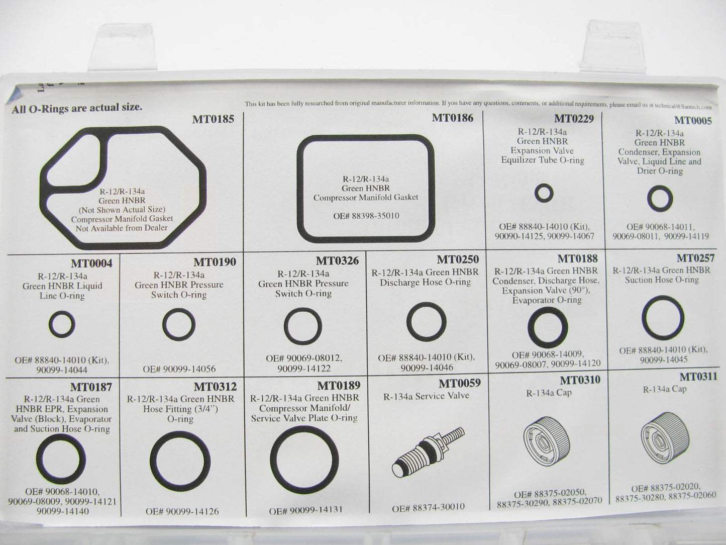 Santech MT9543 Toyota / Lexus Air Conditioning A/C Complete Gasket & Seal Kit