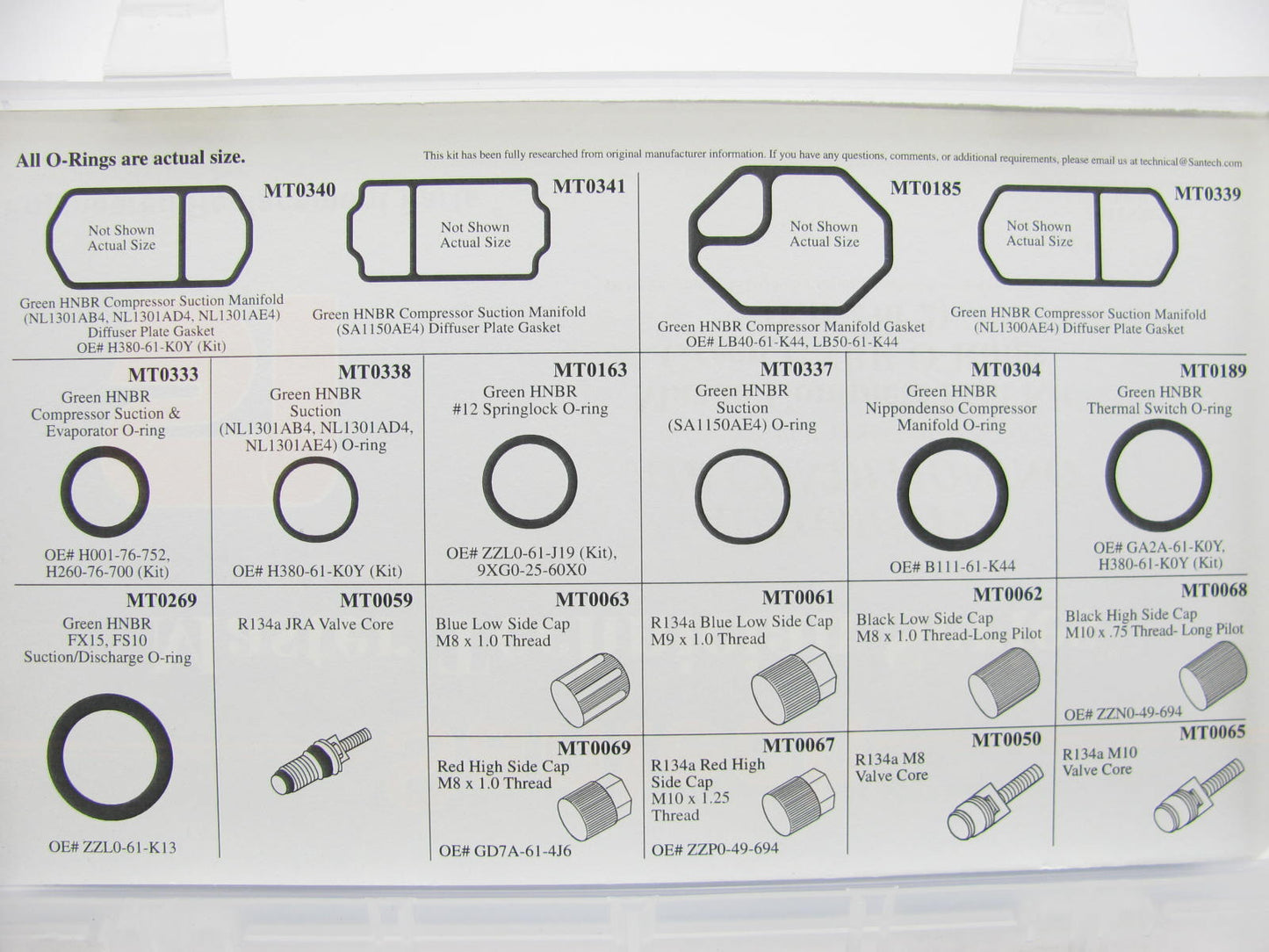 Santech MT9545 Mazda Air Conditioning Master Complete Seal Kit
