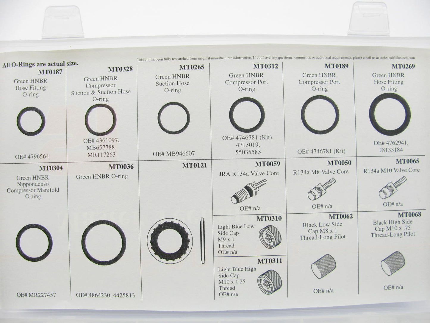 Santech MT9548 Air Conditioning A/C Master Complete Seal Kit For Chrysler
