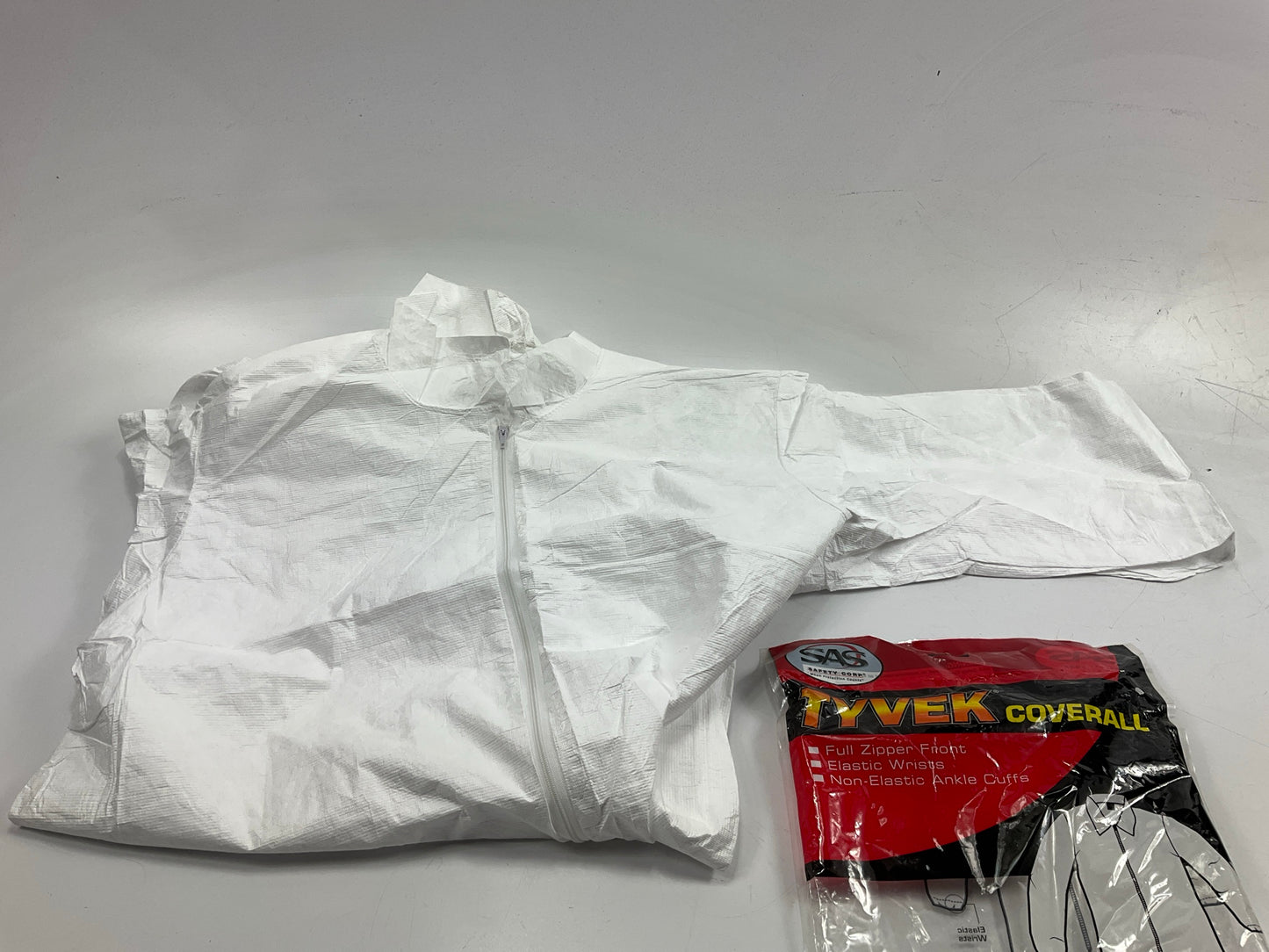 SAS 6803 LARGE Tyvek Protective Paint Coverall Painting Moon Suit, Full Zipper