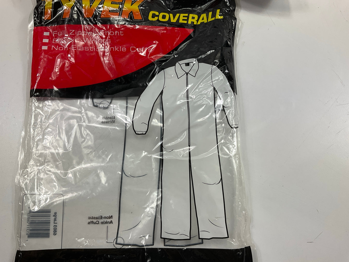 SAS 6803 LARGE Tyvek Protective Paint Coverall Painting Moon Suit, Full Zipper