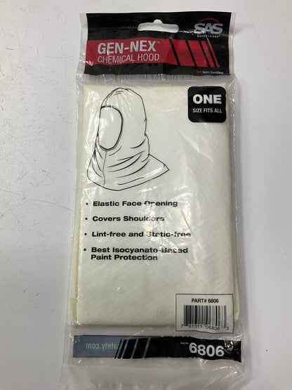 SAS Safety Corp 6806 White One Size Gen-Nex Chemical Protective Hood
