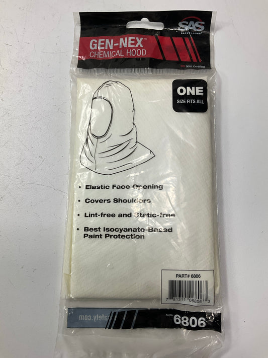 SAS Safety Corp 6806 White One Size Gen-Nex Chemical Protective Hood