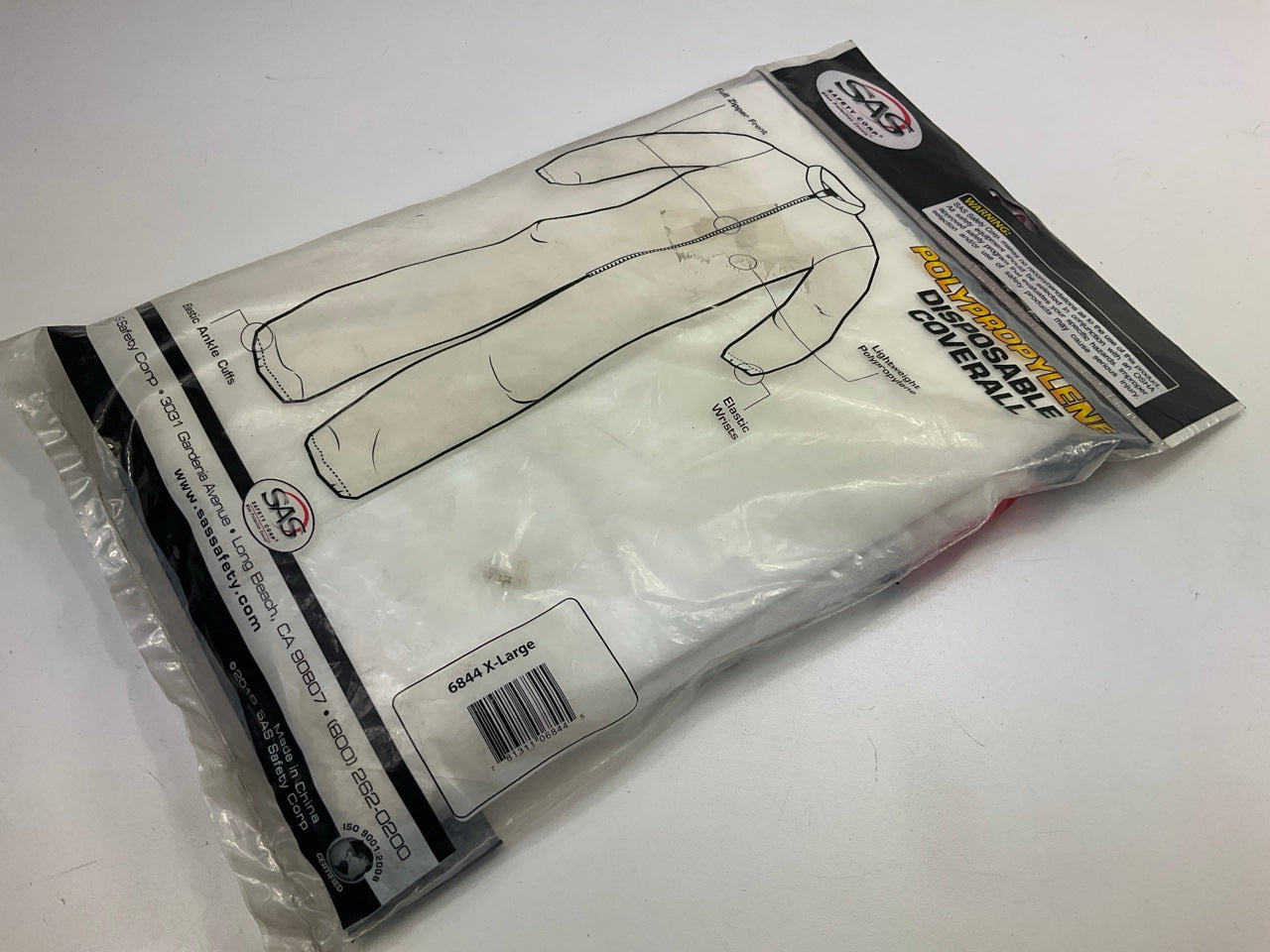SAS Safety 6844 XL Polypropylene Disposable Painting Coverall, X-Large