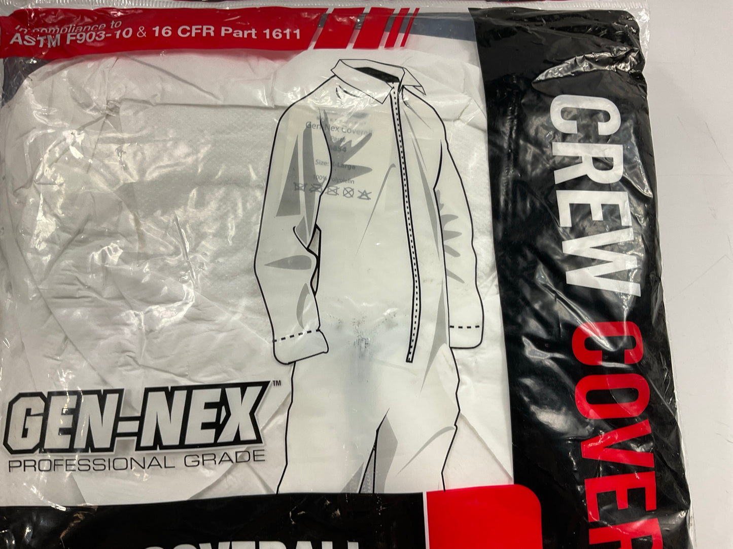 SAS Safety 6854 XL Painter's Coverall, Extra Large, White Paint Moon Suit