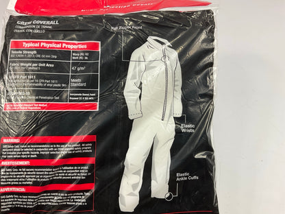 SAS Safety 6854 XL Painter's Coverall, Extra Large, White Paint Moon Suit