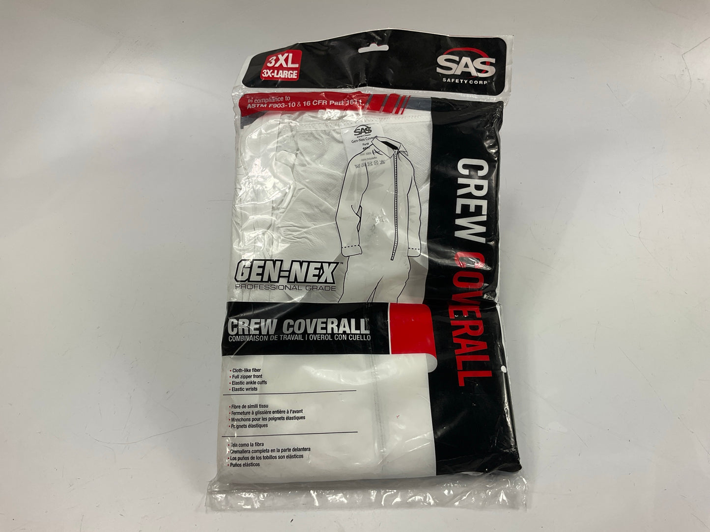 SAS Safety 6856 Gen-Nex All-Purpose Paint Suit Moon Suit Coverall, XXX-Large 3XL
