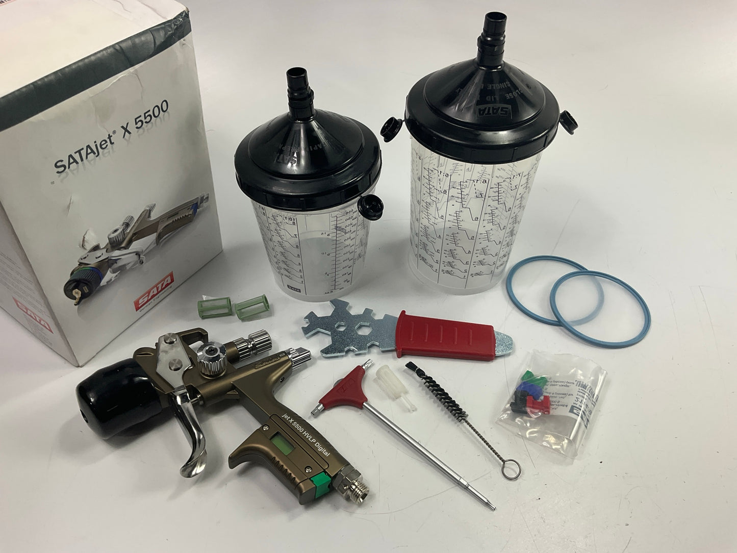 Sata 1062140 SATAjet X 5500 HVLP Digital Spray Gun With Cup, 1.4mm O-Nozzle