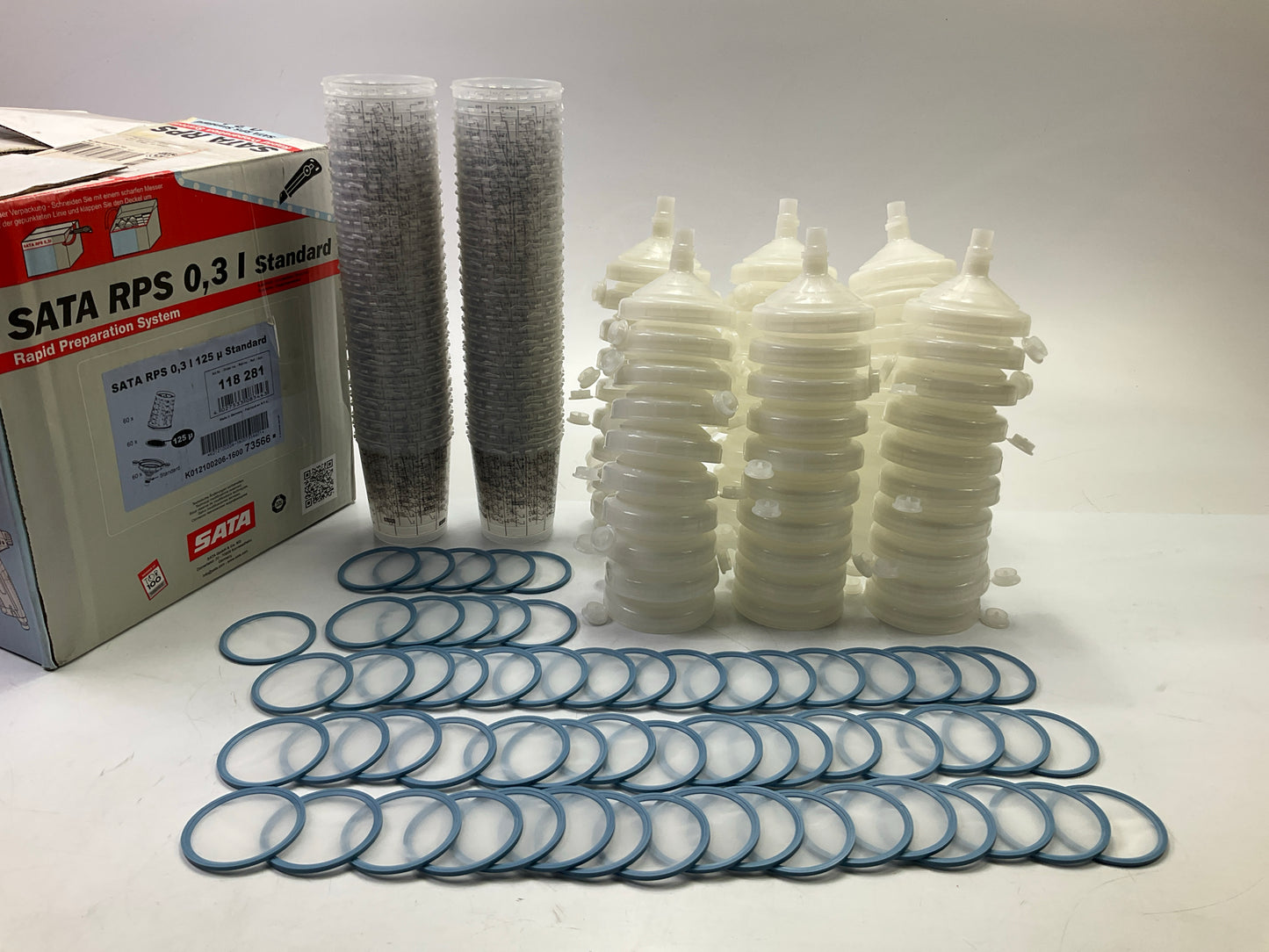 SATA 118281 RPS 0.3 L 125 Um Flat Sieve Standard Set Of 60 Cups