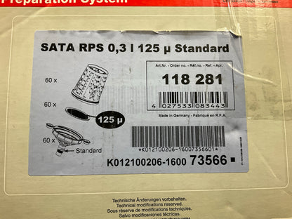 SATA 118281 RPS 0.3 L 125 Um Flat Sieve Standard Set Of 60 Cups