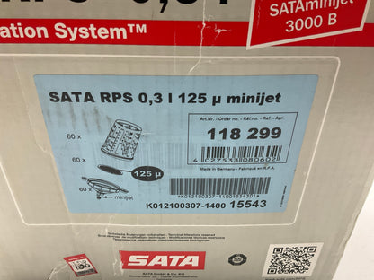 SATA 118299 RPS Cups 0.3l For Minijet, 125 Micron Filter, Pack Of 60