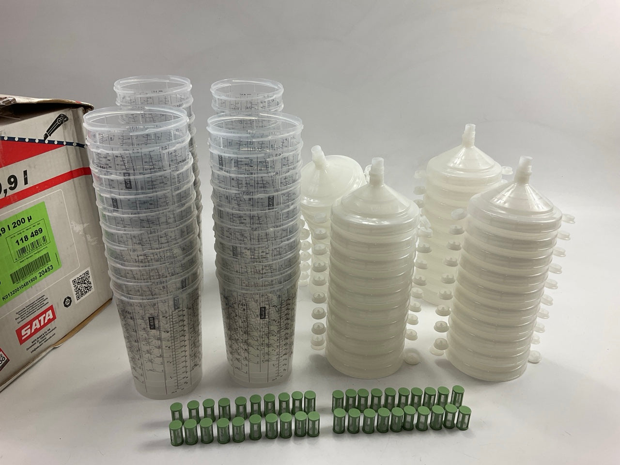 SATA 118489 RPS 0.9 Liter Disposable Cups With Lids, Pack Of (40)
