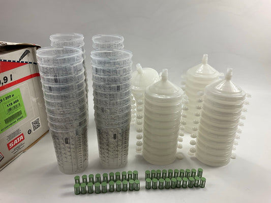 SATA 118489 RPS 0.9 Liter Disposable Cups With Lids, Pack Of (40)