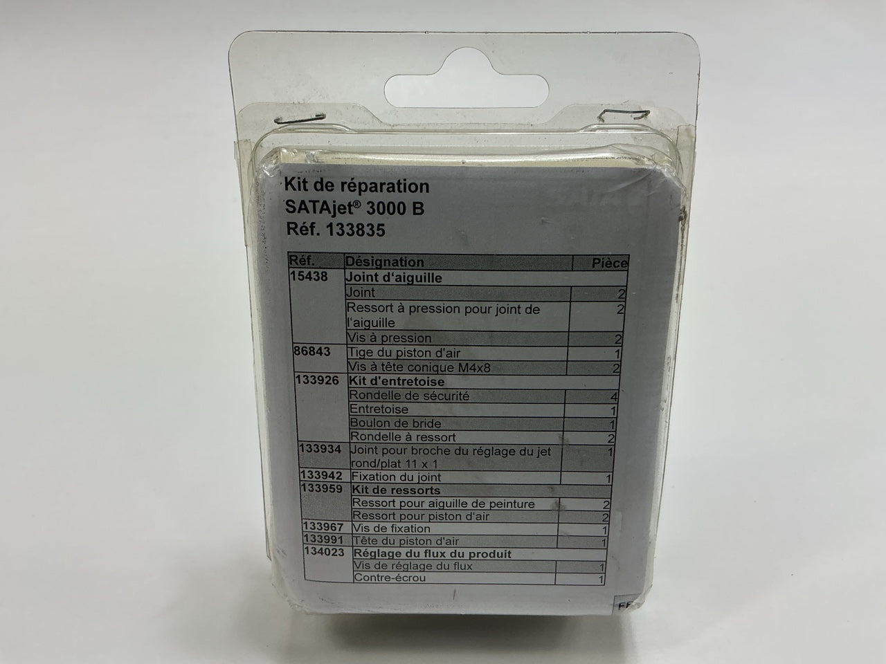 SATA 133835 Comprehensive Repair Kit, Use With: SATAjet 3000 HVLP Spray Gun