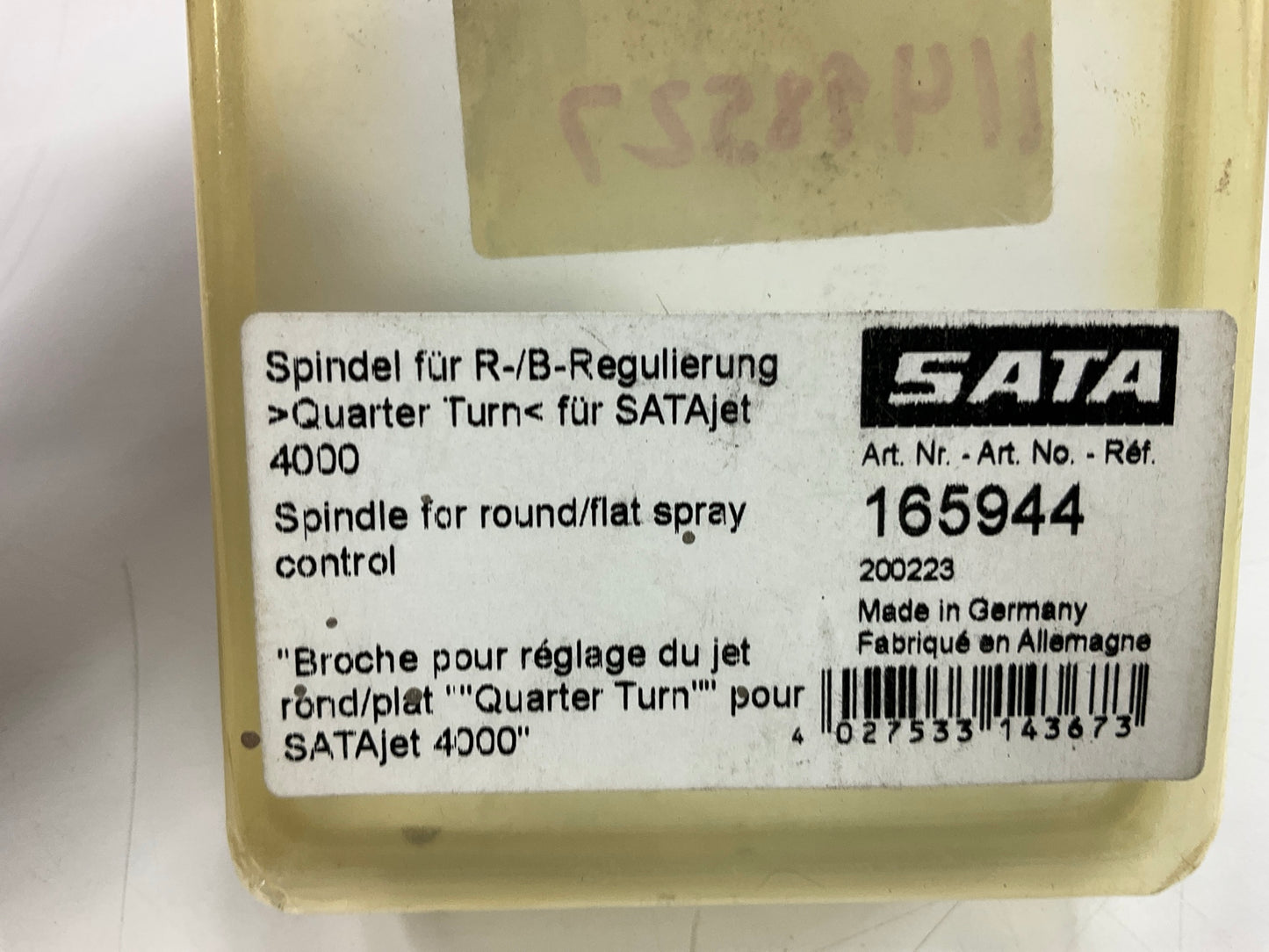 SATA 165944 Fan Control, Use With: SATA Jet 4000 B Spray Gun