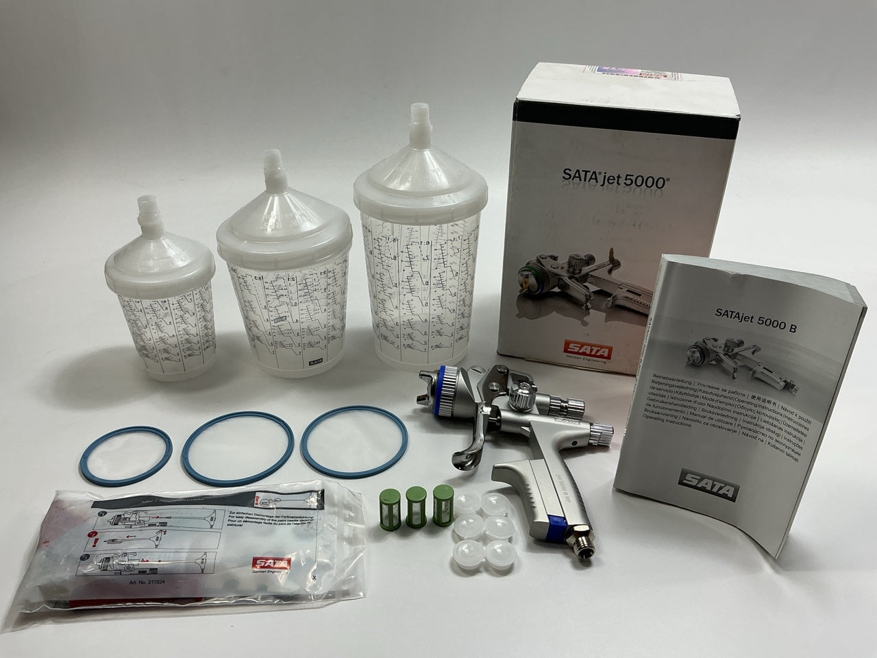 Sata 209858 SATAJet 5000 B RP Spray Gun 1.2mm Nozzle W/ Starter Kit