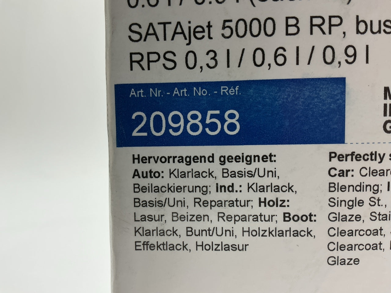 Sata 209858 SATAJet 5000 B RP Spray Gun 1.2mm Nozzle W/ Starter Kit