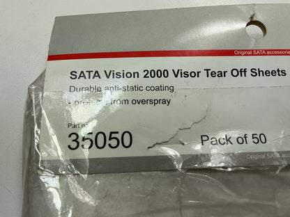 SATA 35050 Tear-Off Visor Sheets For SATA Vision 2000 Hood Respirator Pack Of 50
