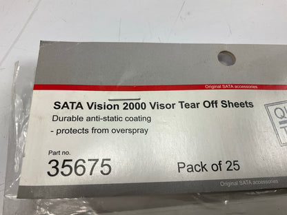 SATA 35675 Replacement Visor - Pack Of 25, For Air Vision 2000 Air Respirator