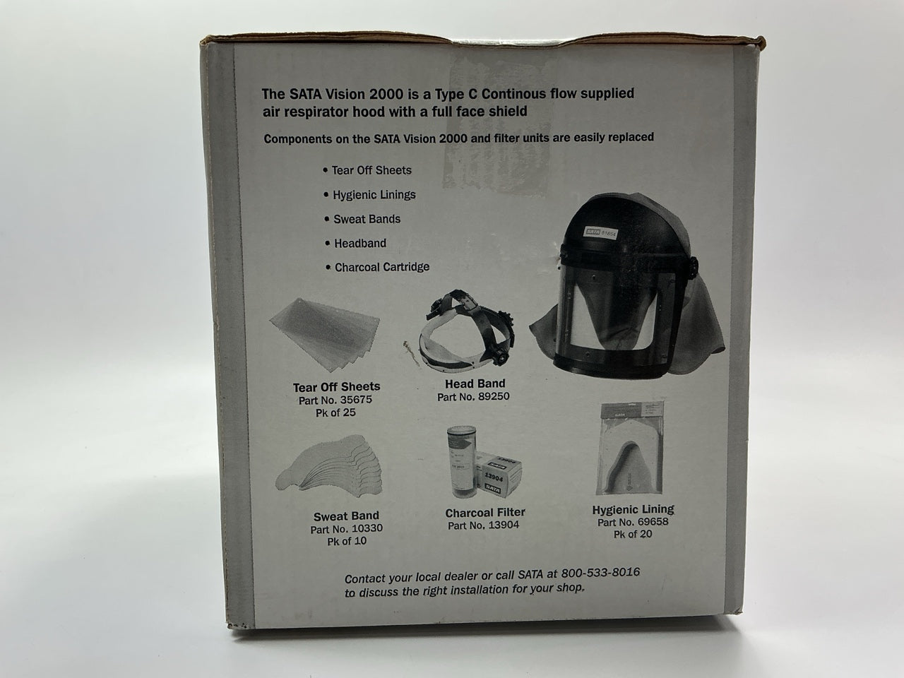 SATA 36384 Vision 2000 Supplied Air Respirator System Full Hood & Belt 51854