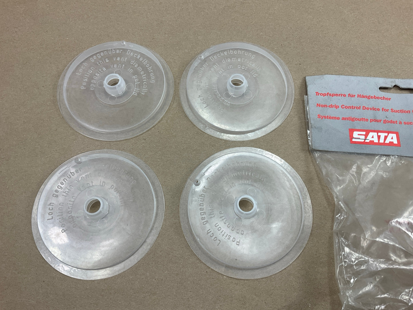 SATA 45286 Anti-Drip Inserts (pack Of 4) For 1.0L Aluminium Suction Cup