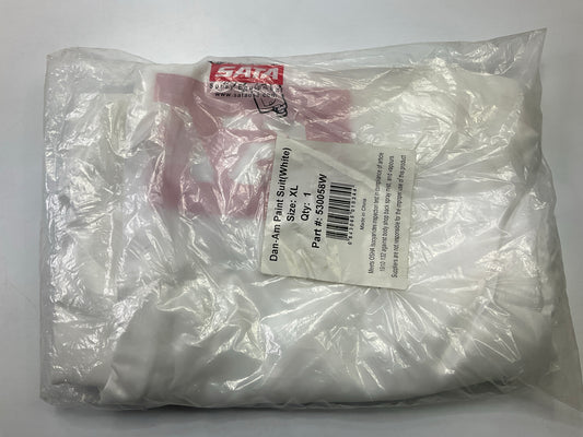 SATA 530058W Paint Suit, X-Large, White, Elastic Waist XL Size
