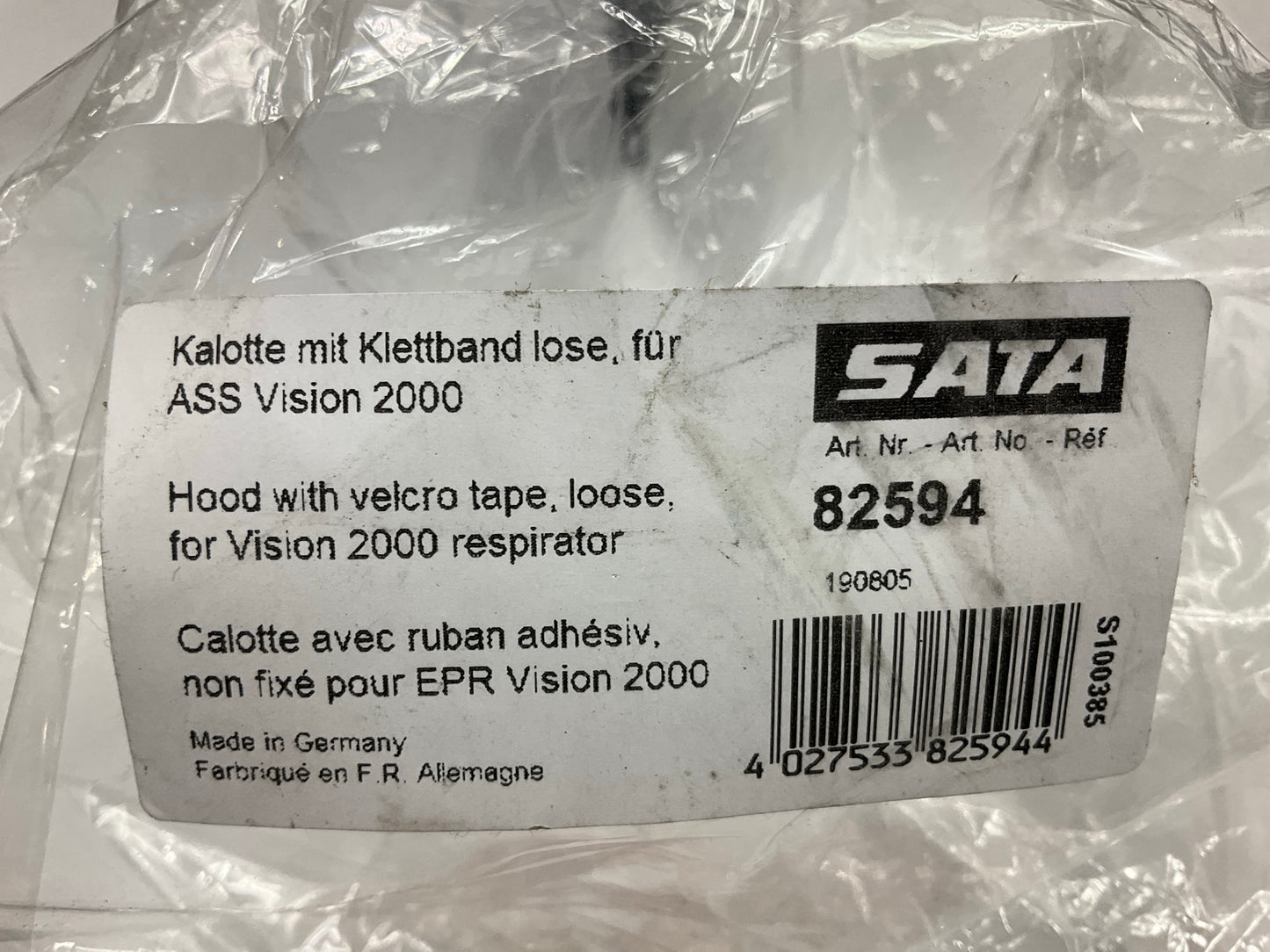 SATA 82594 Spherical Cap With Vel Cro Tape, Loose For SATA Vision 2000